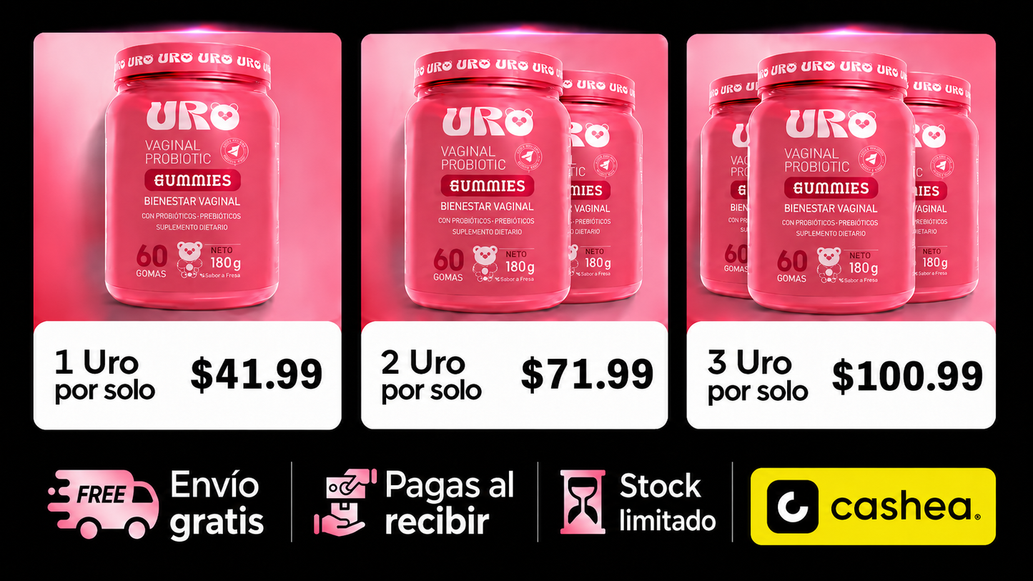 URO 60 Gomitas Probióticas Vaginales | Equilibrio y Bienestar Íntimo